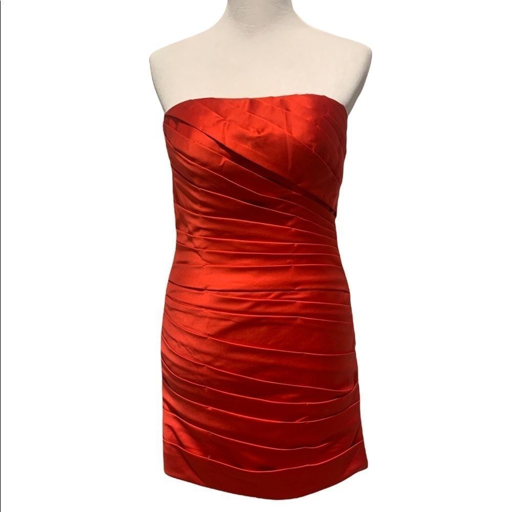 Pretty Maids | Red Strapless Ruffle Dress
